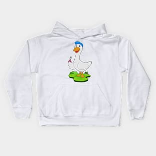 Duck Hairdresser Scissors Kids Hoodie